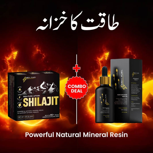 Men Fuel™ 100% Pure Aftaabi Shilajit + Power Massage Oil